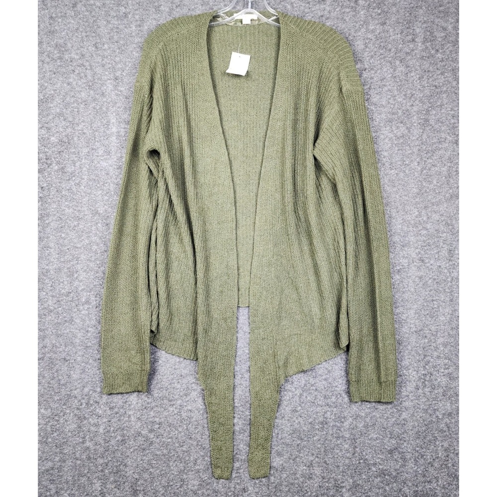 C. Est. 1946 Cardigan Womens‎ Large Olive Night Tie Front Open Knit New